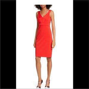 Ted Baker Trixxie Dress, NWT, Red Orange, Paneled, Brand Size 1 = US Size 4